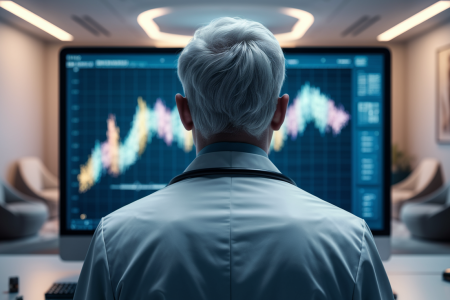 medecin-blouse-graphique-ecran-bureau