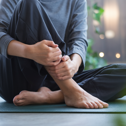 personne-yoga-plantes-lumiere-douce