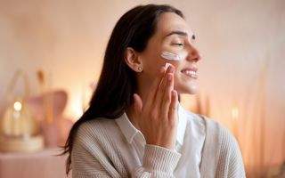 femme-applique-creme-couleurs-pastel